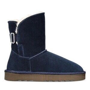 Style & Co. Womens 8 M Navy Blue Faux Fur Lined Mid Calf Boots NIB HG3